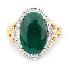 Anello in argento con Berillo color smeraldo