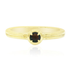 Anello in oro con Opale Nero di Lightning Ridge