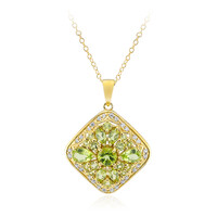 Collana in argento con Peridoto della Birmania