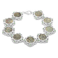 Bracciale in argento con Moneta Antica – Obolo della Vedova – PRUTAH