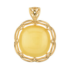 Ciondolo in argento con Ambra Milky Baltica