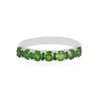 Anello in argento con Diopside Russo