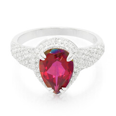 Anello in argento con Topazio Ciliegia