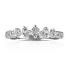 Anello in argento con Topazio Bianco
