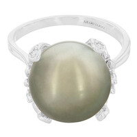 Anello in oro con Perla Tahitiana
