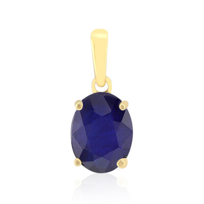 Ciondolo in oro con Zaffiro Blu del Madagascar