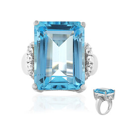 Anello in argento con Topazio Blu Cielo