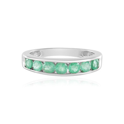 Anello in argento con Smeraldo Colombiano