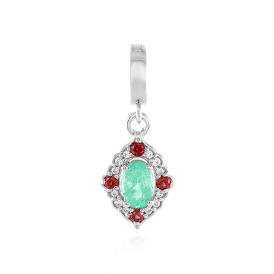 Ciondolo in argento con Smeraldo Russo