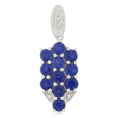 Ciondolo in argento con Zaffiro Blu