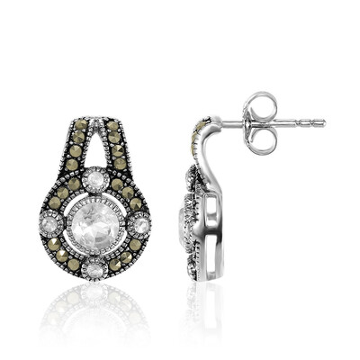 Orecchini in argento con Topazio Bianco