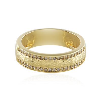 Anello in argento con Diamante Champagne I2
