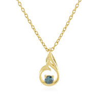 Collana in argento con Diamante Blu I2