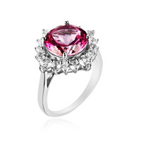 Anello in argento con Topazio Rosa