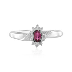 Anello in argento con Tormalina Rosa Brasiliana
