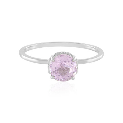 Anello in platino con Kunzite AAA