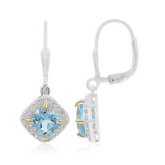 Orecchini in argento con Topazio Blu Cielo