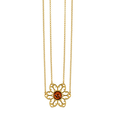 Collana in argento con Ambra Baltica (dagen)