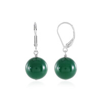 Orecchini in argento con Onice Verde