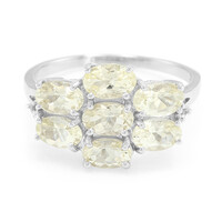 Anello in argento con Danburite Giallo Neon