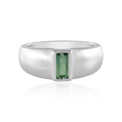 Anello in argento con Tormalina Verde di Benedito (Adela Silber)