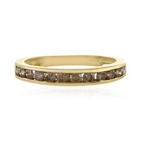 Anello in oro con Diamante Cioccolato I1