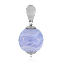 Ciondolo in argento con Calcedonio Blu