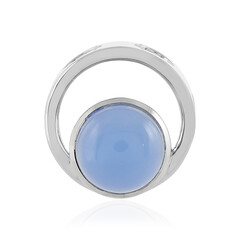 Ciondolo in argento con Calcedonio Blu