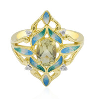 Anello in argento con Quarzo Oliva