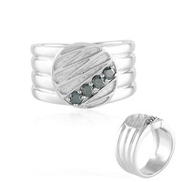 Anello in ottone con Diamante Blu I3 (Juwelo Style)