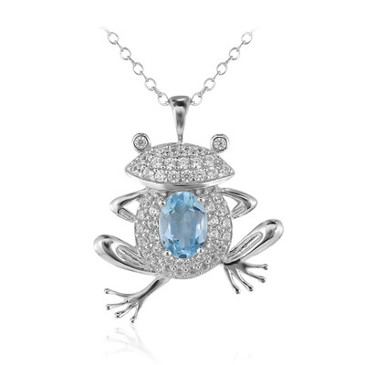 Collana in argento con Topazio Blu Cielo