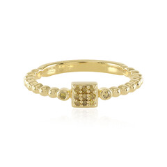 Anello in argento con Diamante Giallo I3