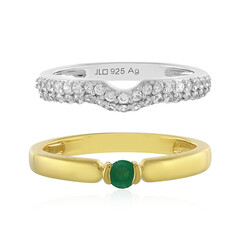 Anello in argento con Smeraldo Brasiliano