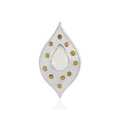 Ciondolo in argento con Opale di Welo(Adela Silber)