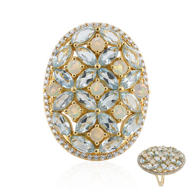 Anello in argento con Topazio Blu Cielo