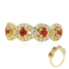 Anello in argento con Zaffiro Tramonto
