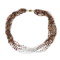 Collana in argento con Zircone Cognac (Riya)
