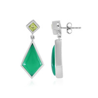 Orecchini in argento con Onice Verde