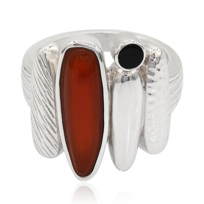 Anello in argento con Corniola (MONOSONO COLLECTION)