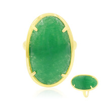 Anello in argento con Giada Verde