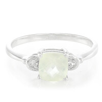 Anello in argento con Prehnite