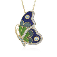 Collana in argento con Topazio Blu Svizzero