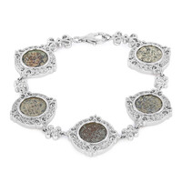 Bracciale in argento con Moneta Antica