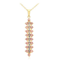 Collana in oro con Zaffiro Padparadscha (non riscaldato) (AMAYANI)