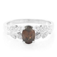 Anello in argento con Zircone Cioccolato