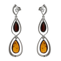 Orecchini in argento con Ambra Baltica