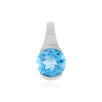 Ciondolo in argento con Topazio Blu Svizzero