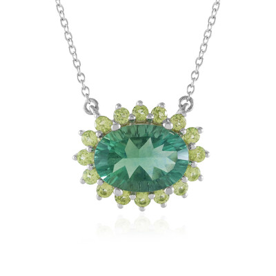 Collana in argento con Fluorite Verde