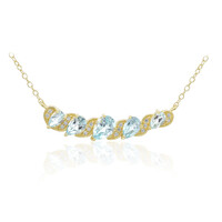 Collana in argento con Topazio Blu Cielo