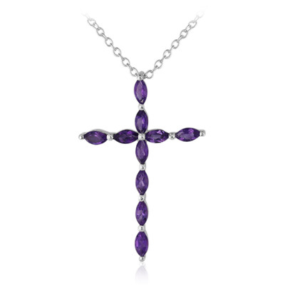 Collana in argento con Ametista Zambiana
